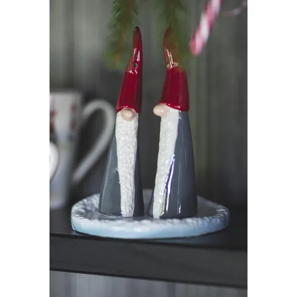Salt og Peber sæt, Tall Santa H.14,5 cm