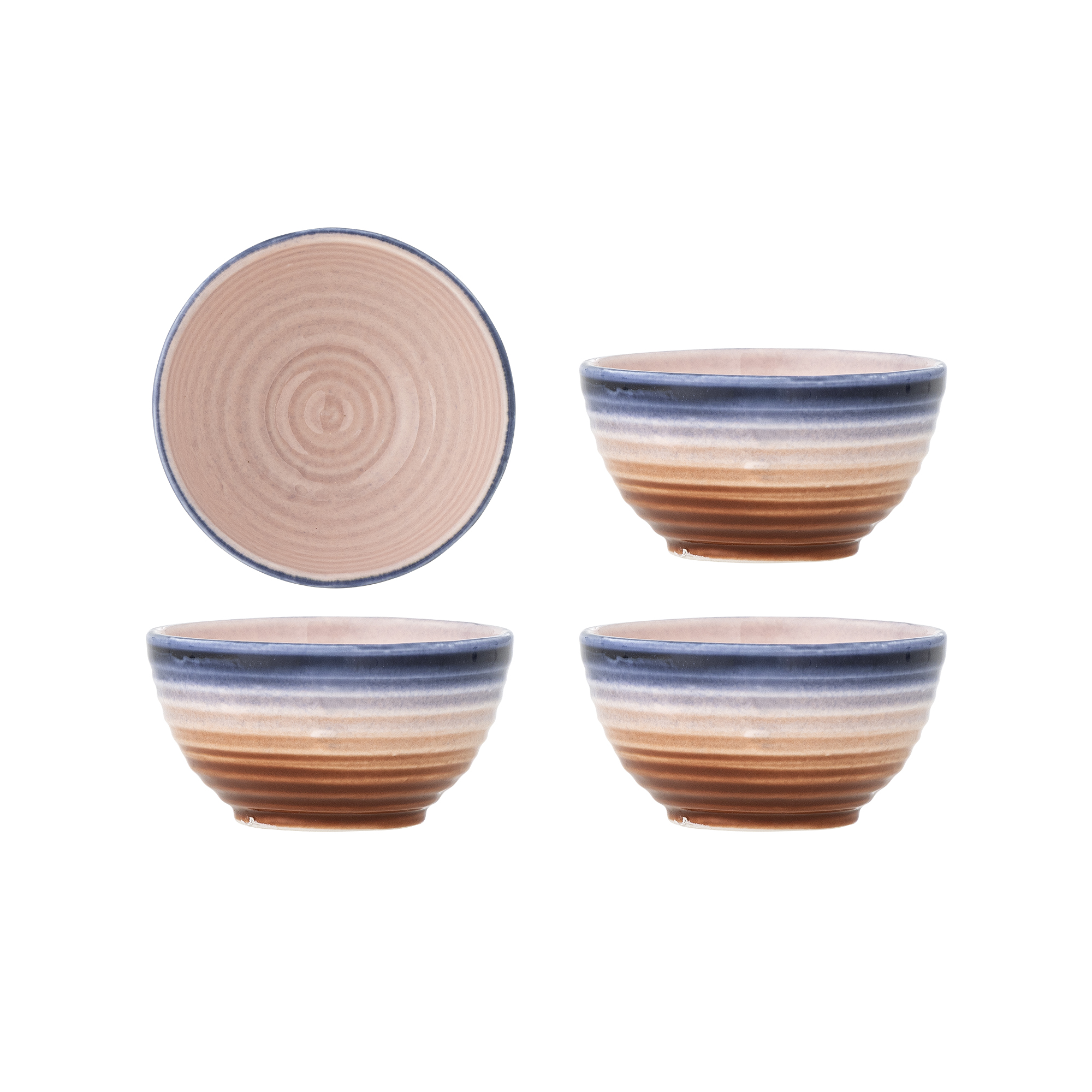 Bloomingville - Tatum Skål, Multifarvet, Stentøj, D9xH5 cm, Set of 4