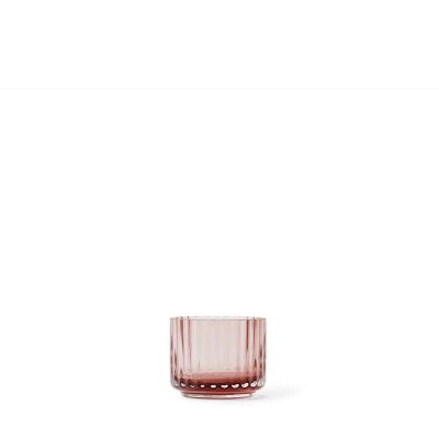 Lyngby Fyrfadsstage Ø6,7 cm burgundy mundblæst glas