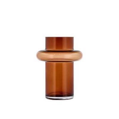 Lyngby Glas Tube Vase 20 cm Amber
