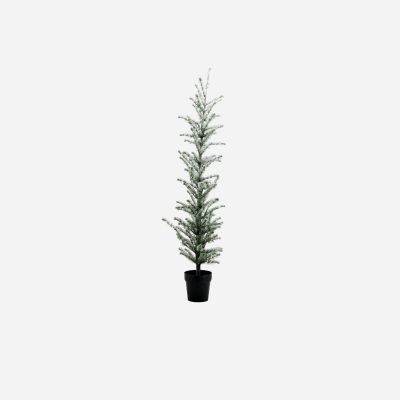 Juletræ, Flocked, m. 190 wire LED lights*
