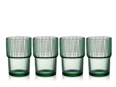 BITZ Kusintha Caféglas 12,5 cm 38 cl 4 stk. Grøn