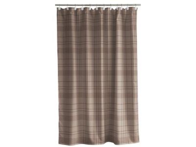 Södahl Tartan Badeforhæng 180 x 200 cm Taupe