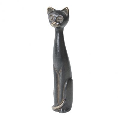 Kerstin Stark Kat, siddende - stor, 18 cm