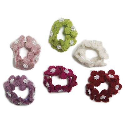 Hair Elastic, flower pearls