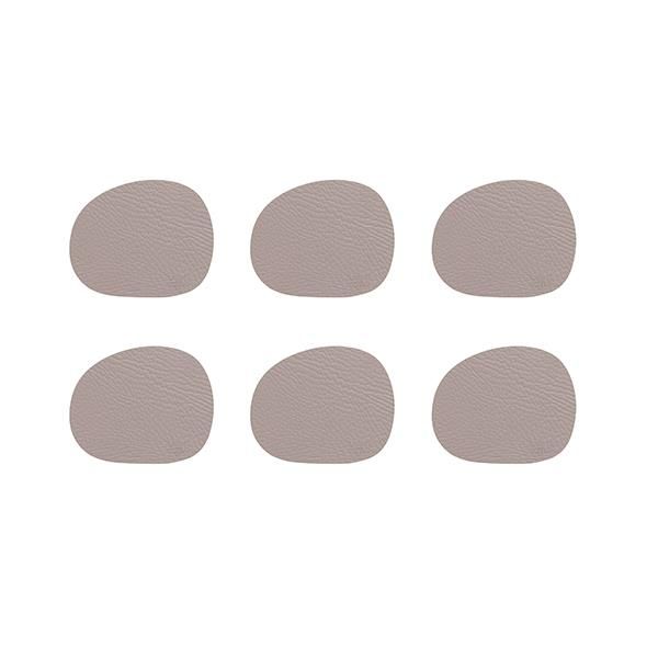 RAW - coaster recycled leather dusty rose 6 pak || Altid et godt tilbud ...