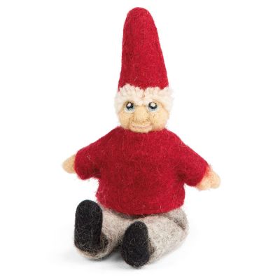 Nisse lille, rød, siddende, Alvin
