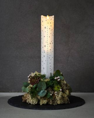 Sirius Sara Kalender lys, Hvid/Romantic, inkl. fjernbetjening