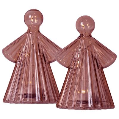 Alberte Engel 2stk H10cm Bordeaux