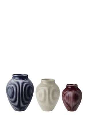 Knabstrup mini vase 3 Stk ripple berry, sand, dark blue