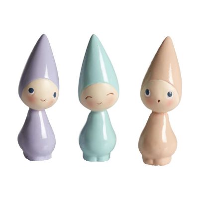 Peggy amethyst/jade/rose quartz 3stk H.6cm