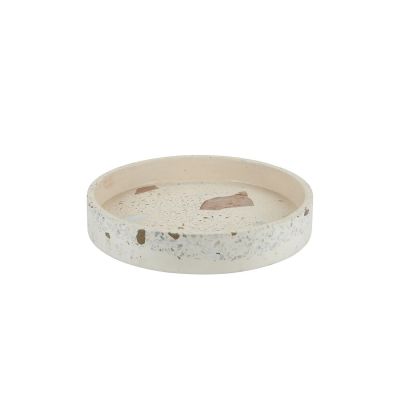Tray terrazzo bakke, soft rose Ø20 cm*