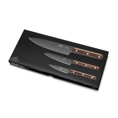 Lion Sabatier International Phenix Knivsæt 3 dele Sort/Træ*