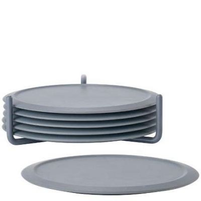 Zone Singles Glasbrikker 6 stk. coasters Cool Grey