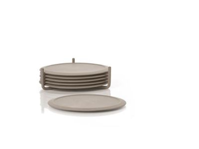 Zone Denmark Singles Glasbrikker Dia 10 x 3,1 cm 6 stk. Taupe