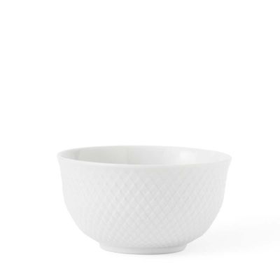 Rhombe Skål Ø13 cm hvid porcelæn