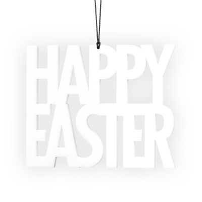 Happy Easter, hvid 2 stk.