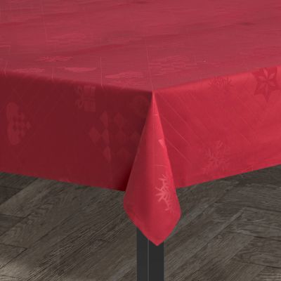 Natale Damaskdug rød 150x220 cm