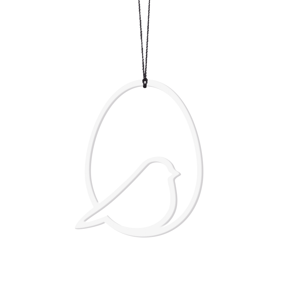 Påskeæg zigzag, sort/hvid, 2 stk.