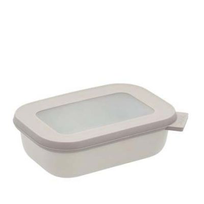 Mepal Cirqula Rektangulær skål m/låg 500 ml Nordic white