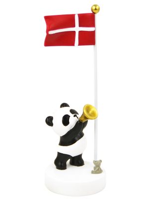 Bordflag, panda med trompet