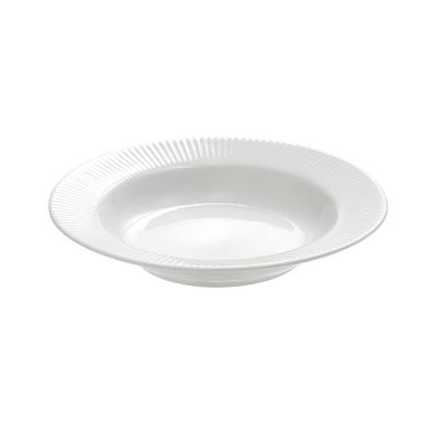 Groovy Porcelæn Suppe tallerken, 22 cm, hvid