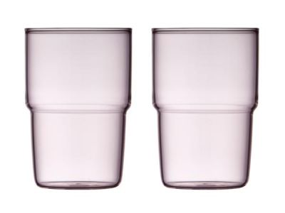 Lyngby Glas Torino Drikkeglas 40 cl 2 stk. Pink
