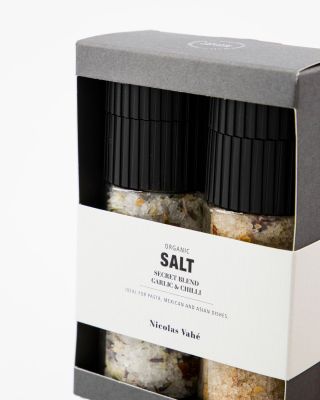 Gaveæske, Nicolas Vahé Organic Secret blend & Salt, Garlic & Chilli