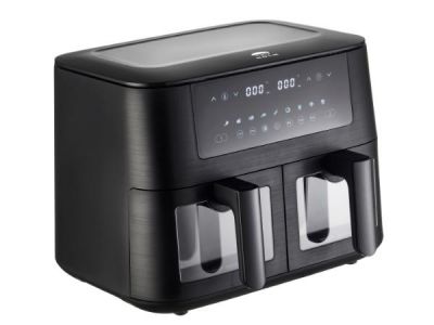 HOLM Dobbelt airfryer 9 liter 2800 watt Mat sort