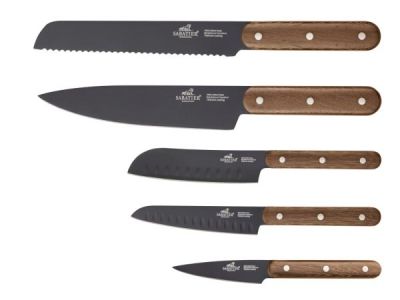 Lion Sabatier International Phenix Walnut Knivsæt 5 dele Sort/Træ