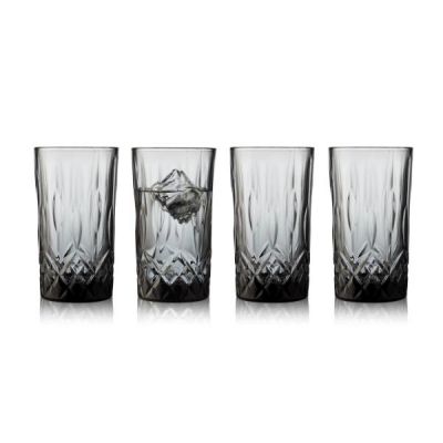 Lyngby Glas Sorrento Highball 38 cl 4 stk. Smoke*
