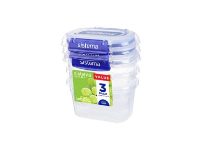Sistema Rectangle Klip It Plus 3Pack 400ml