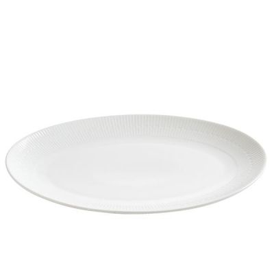 Relief - ovalt fad porcelæn white 1 stk