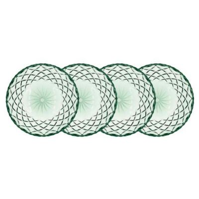 Lyngby Glas Sorrento Asiet Dia 16 cm 4 stk. Grøn