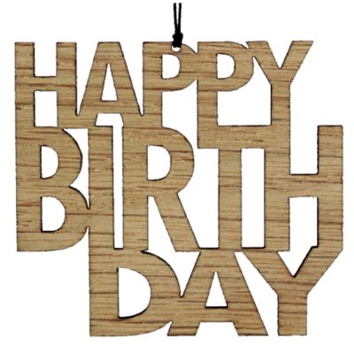 Happy Birthday, egetræ 2 stk.