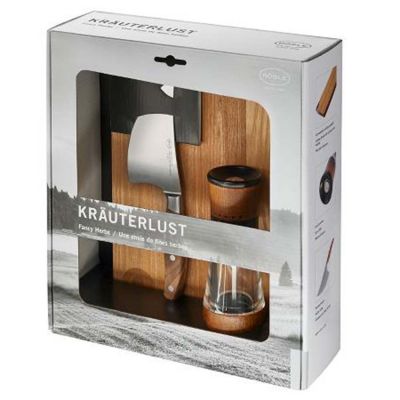 Krydderurtesæt 3 dele Rustfrit stål/Træ*