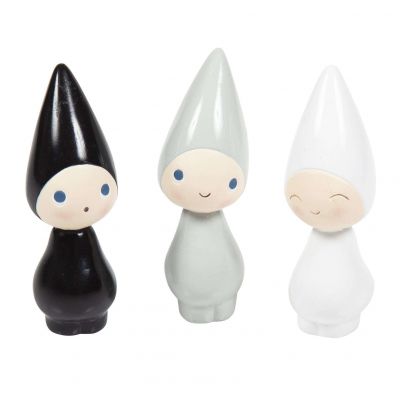 Peggy black/white/grey 3 stk H 6cm