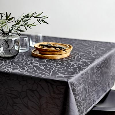 Södahl Abstract leaves Damask Dug 140 x 220 cm  Ash