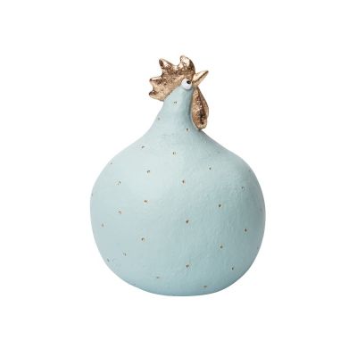 Høne Jade/gold H13cm
