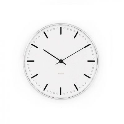 Arne Jacobsen City Hall Vægur Ø16 cm sort/hvid