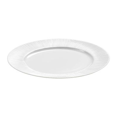 Groovy Porcelæn, Middags tallerken, 26,5 cm, hvid