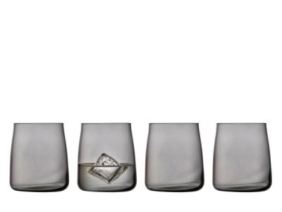 Lyngby Glas Krystal Zero Vandglas 42 cl 4 stk. Smoke