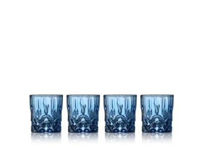 Lyngby Glas Sorrento Shotglas 4 cl 4 stk. Blå
