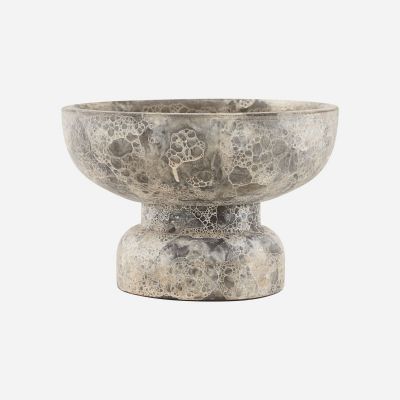 Ancient Fyrfadsstage, H 15 cm, grå/brun