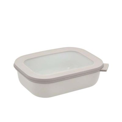Mepal Cirqula Rektangulær skål m/låg 1000 ml Nordic white