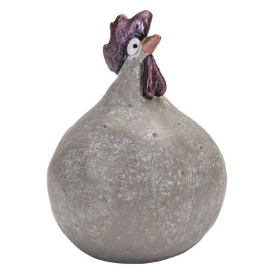 Høne lysegrå H.9,6cm*