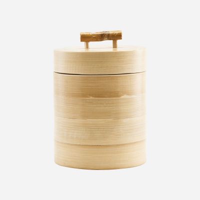 Opbevaring m. låg, Bamboo, Natur*