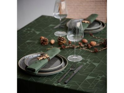 Juledug dia180 Star Damask Forest green